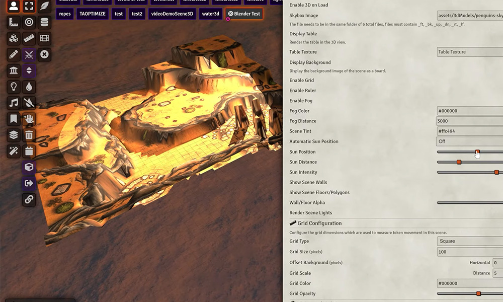 A screenshot of foundry 3D canvas