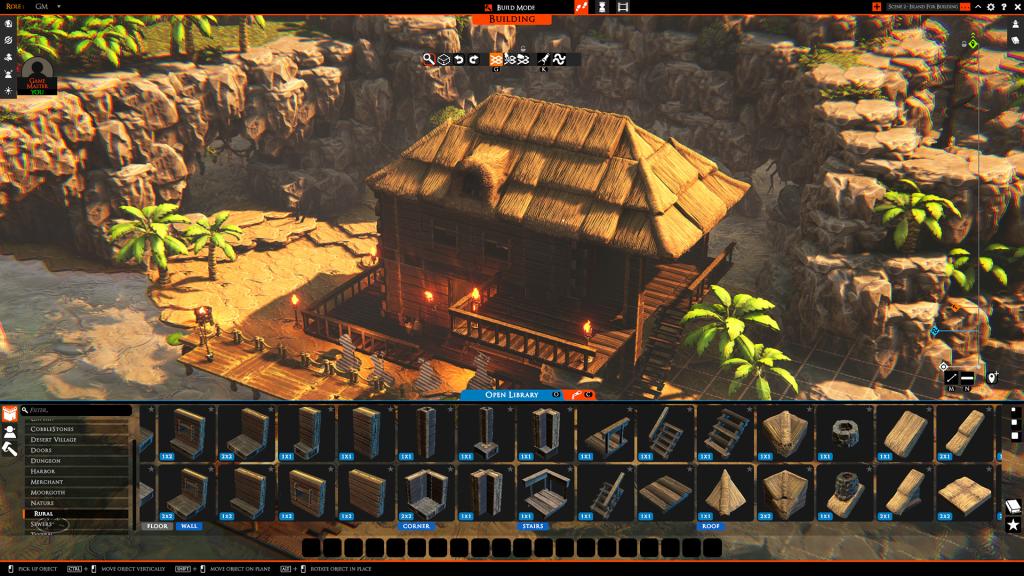 A screenshot of talespire building options