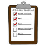 The NPC Creator Checklist