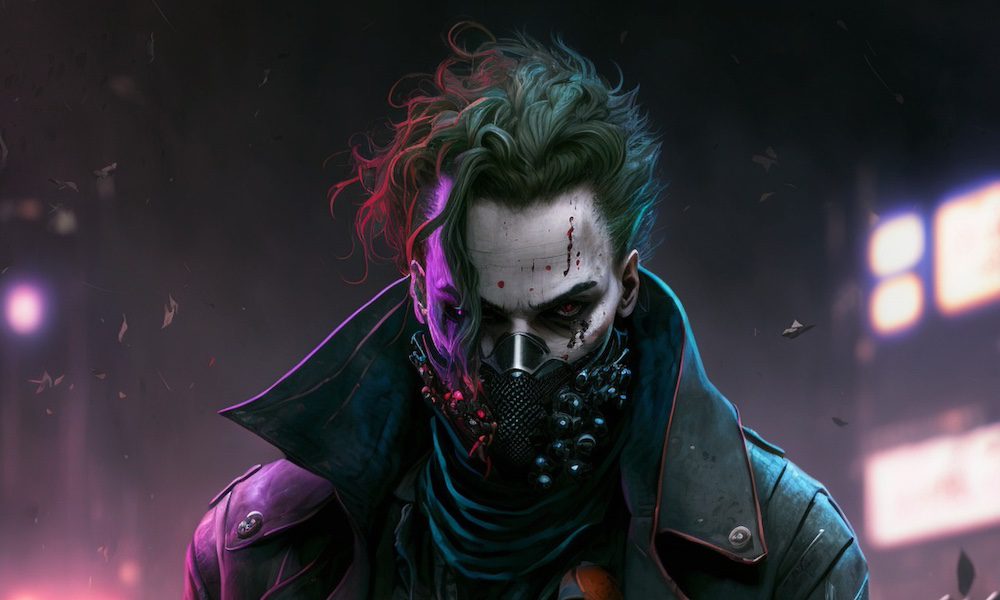 Cyberpunk Joker Face