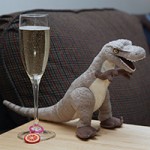 Tyrannosaur and champagne... what more do you need?